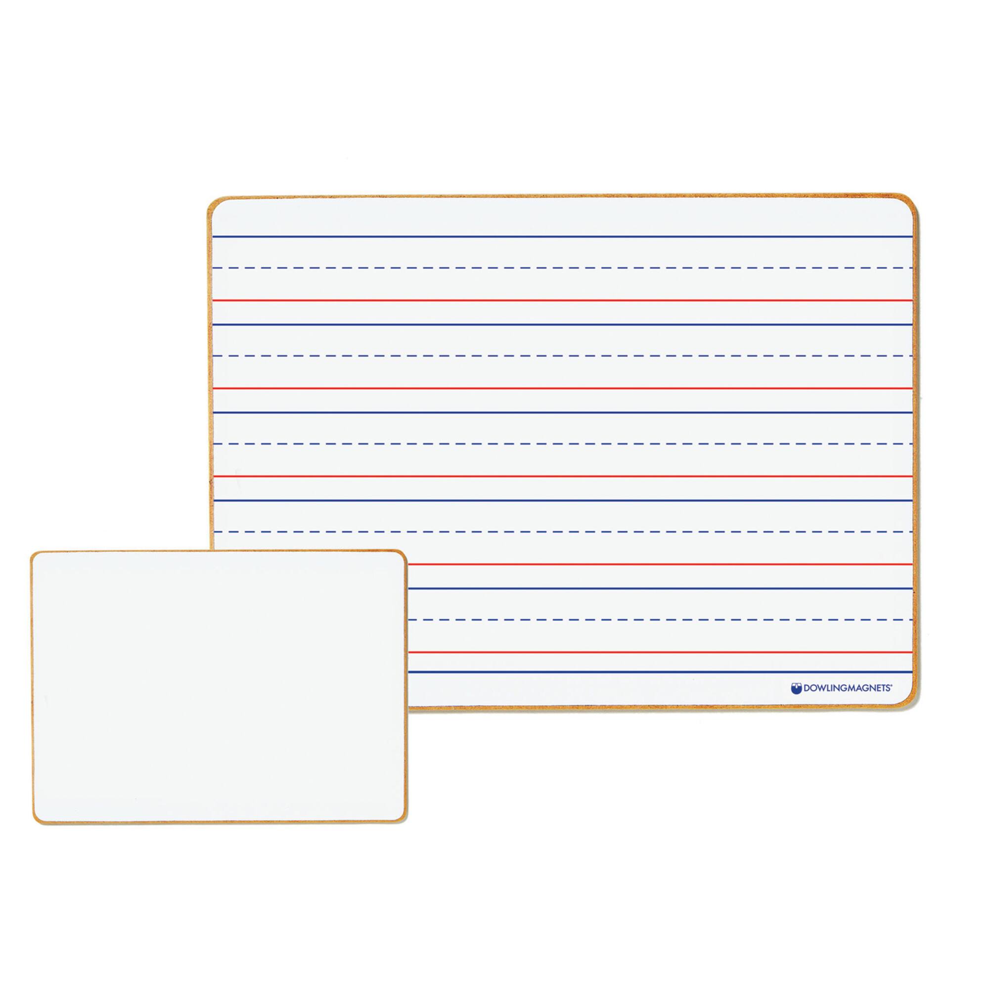 Dowling Magnets® Magnetic Dry-Erase Ruled & Blank Boards, 5ct.